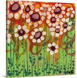 Growing Daisies Wrapped Canvas Art Print, 24"x24"x1.5"