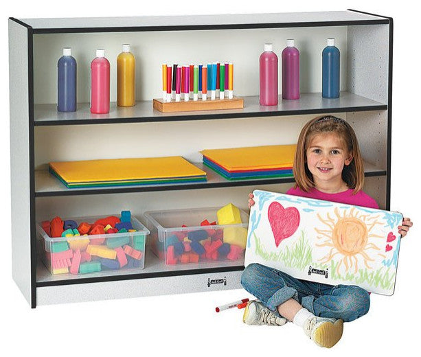 Rainbow Accents Super-Sized Adjustable Bookcase  - Black