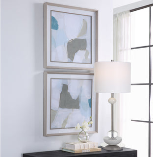 Uttermost Mist Shapes Framed prints, 2-Piece Set