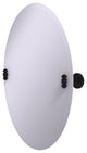 Frameless Oval Beveled Edge Tilt Mirror, Oil Rubbed Bronze