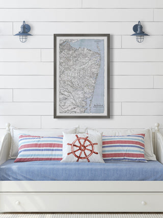 "Blue Top View" Framed Painting Print, 20x30