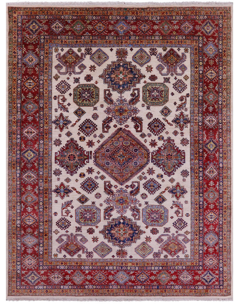 Geometric Super Kazak Handmade Rug 7' 10" X 9' 11" Q11224