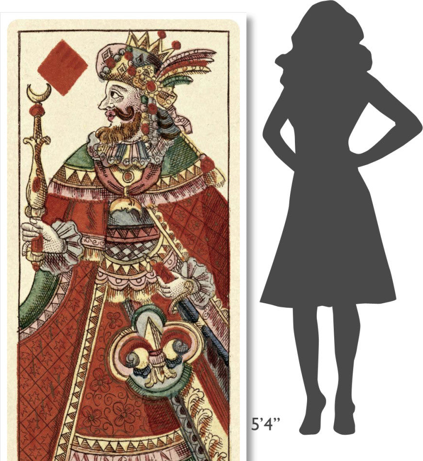 "King of Diamonds (Bauern Hochzeit Deck)" Paper Art, 38"x74"