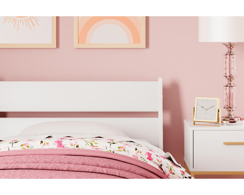 Socalle White Twin Panel Headboard