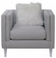 Upholstered Room Chair, Light Gray