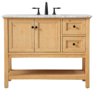 Matilda 22" Transitional Driftwood-Light Bathroom Vanity, Natural Wood