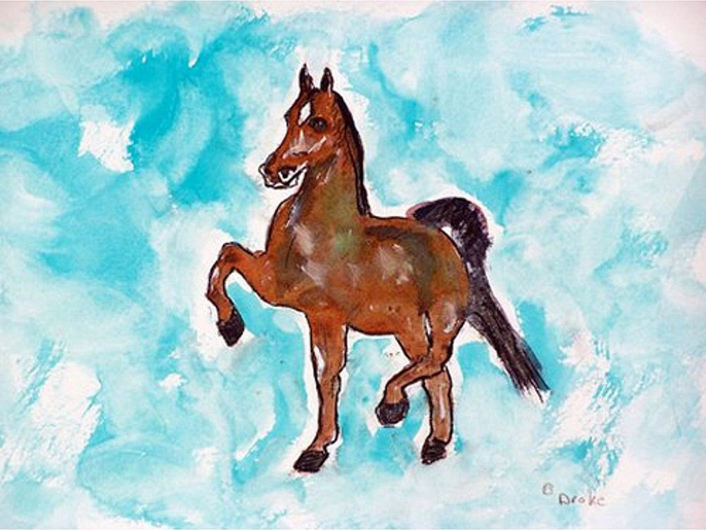Betsy Drake Dancing Horse Outdoor Wall Hanging 24x30