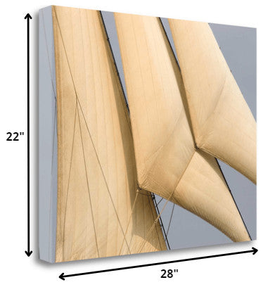 28" White Lateen Sails Giclee Wrap Canvas Wall Art