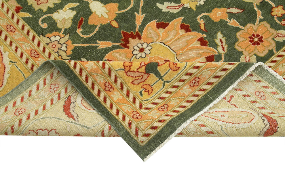 Rug N Carpet - Hand-Knotted Oriental 10' 5" x 12' 2" Large Oushak Area Rug