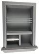 Montclair Combination Toilet Paper Holder Recessed Magazine Rack, Primed Gray