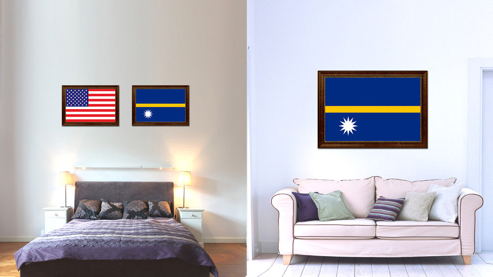 Nauru Country Flag Canvas Print, 15"x21"