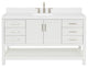 Ariel Magnolia 60" Single Rectangle Sink Vanity, Carrara Quartz