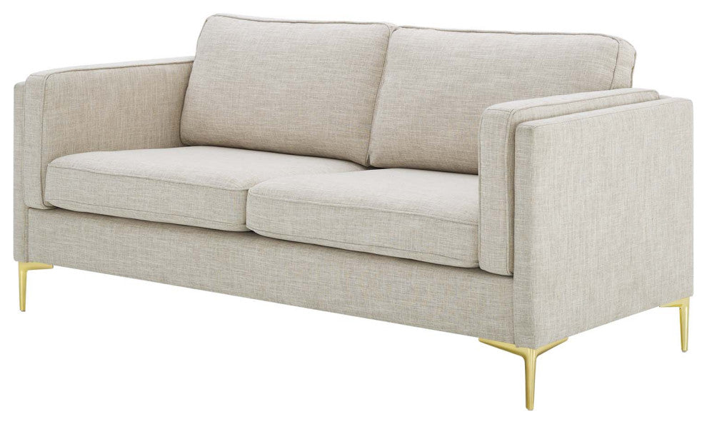 Sofa, Fabric, Beige, Modern, Living Lounge Room Hotel Lobby Hospitality