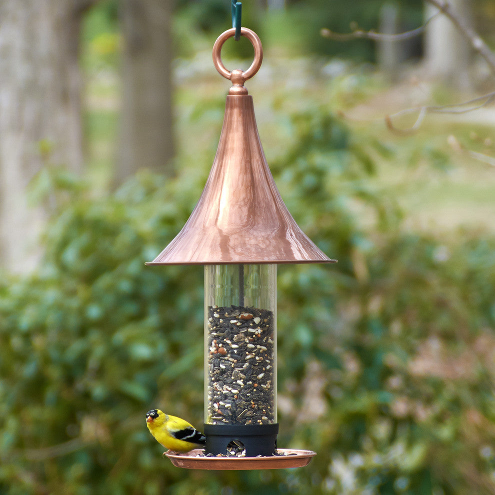 Castella Bird Feeder, Polished Copper