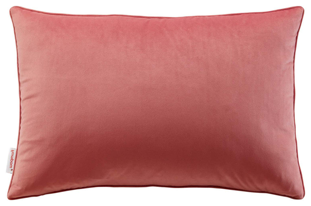 Accent Throw Pillow, Velvet, Pink, Modern, Living Lounge Hotel Lobby Hospitality