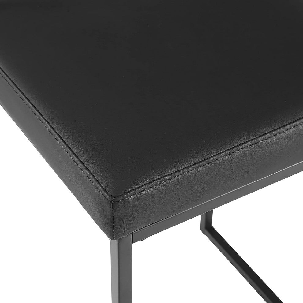 Harlowe 2-Piece Counter Height Bar Stool Set Black/Matte Black