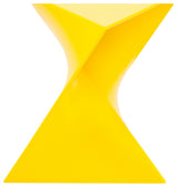 Leisuremod Randolph Modern Triangle Accent Side End Table, Yellow, Singles