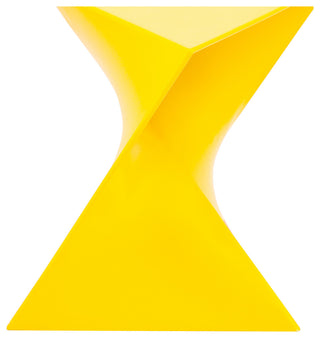 Leisuremod Randolph Modern Triangle Accent Side End Table, Yellow, Singles