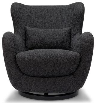 Solstice Swivel Glider, Black Boucle
