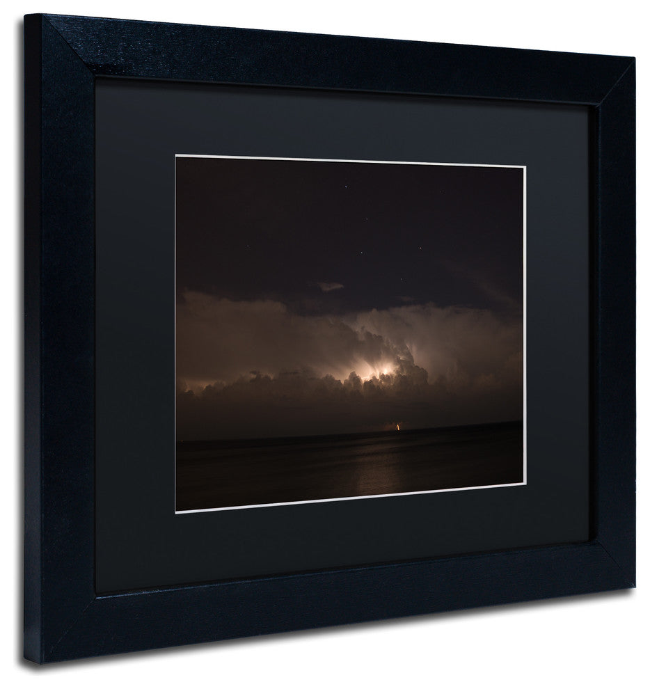 'Big Dipper Thunderstorm' Matted Framed Canvas Art by Kurt Shaffer