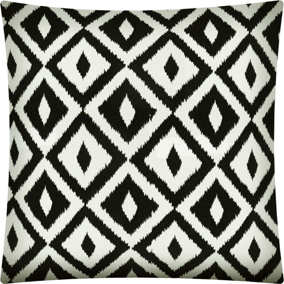 17" Black Diamonds Indoor Outdoor Zippered Pillow Cover