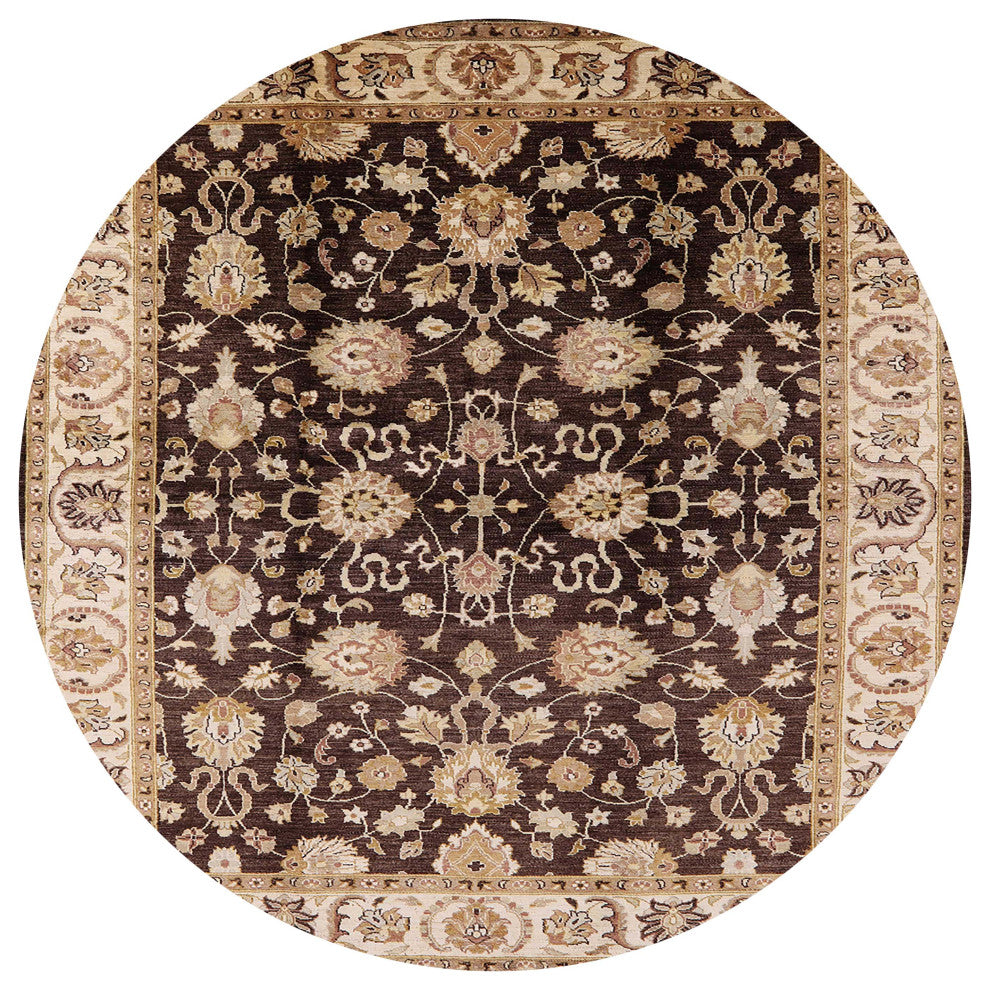 Ahgly Company Indoor Round Mid-Century Modern Area Rugs, 7' Round