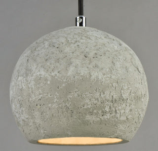Maxim 12390 Crete 7" LED Concrete Pendant - Polished Chrome / Gray Concrete