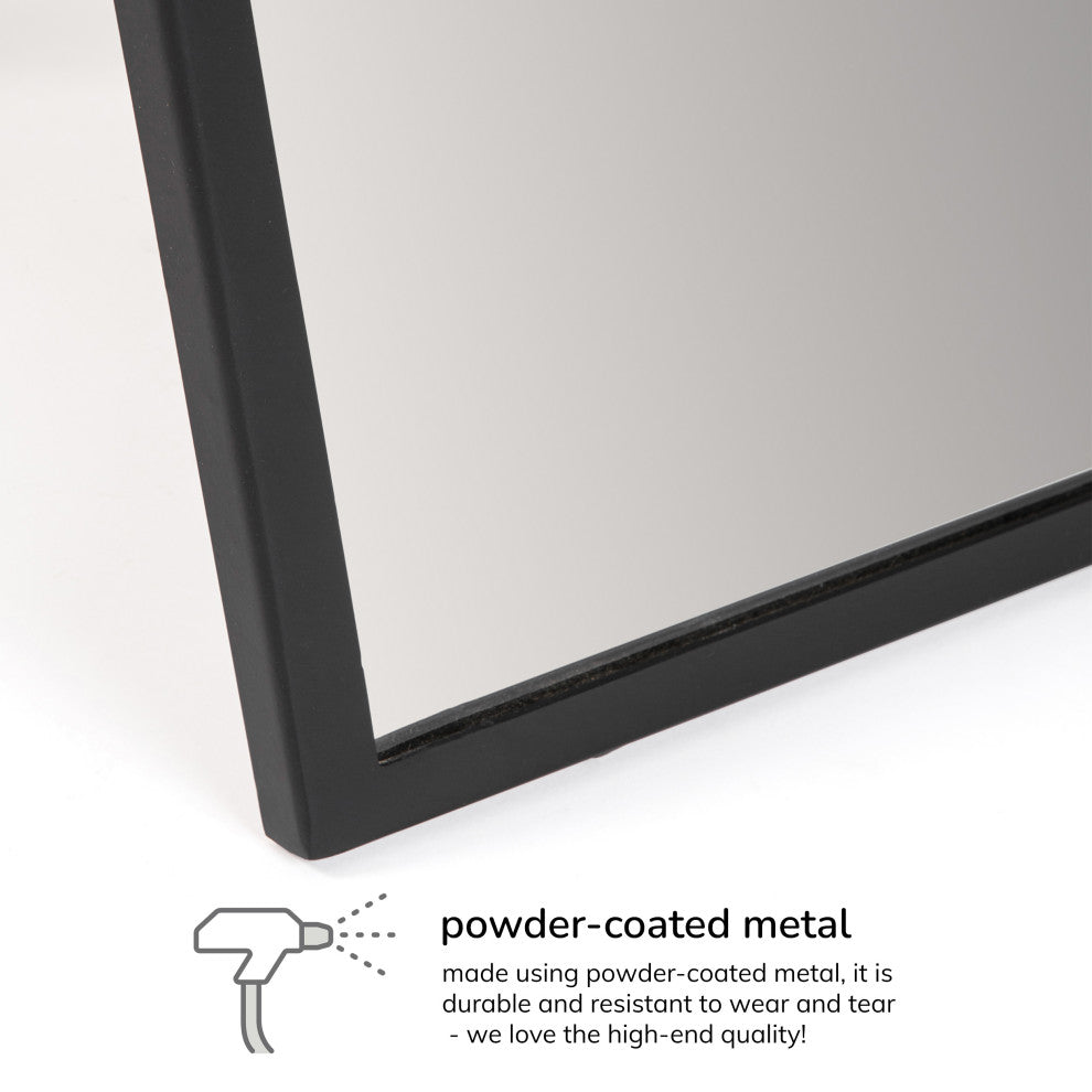 Derby Metal Full Length Mirror, Black