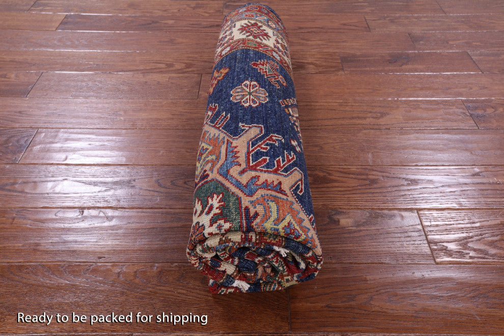 5' 4" X 6' 8" Super Kazak Handmade Wool Rug Q10255