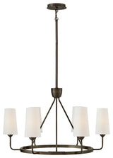Hinkley 28.75" Lewis Medium Single Tier Chandelier, Black Oxide