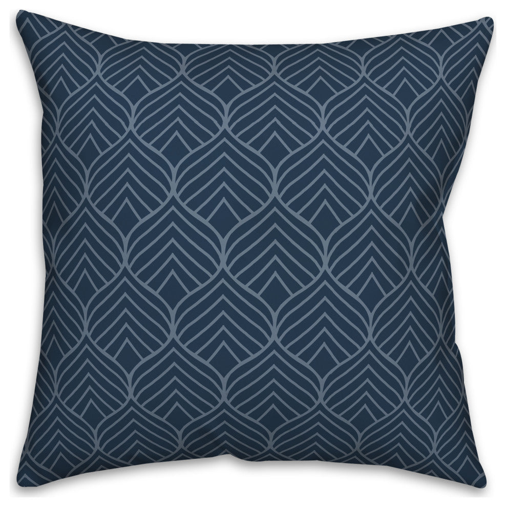 Geo Leaf Pattern 8 18x18 Spun Poly Pillow