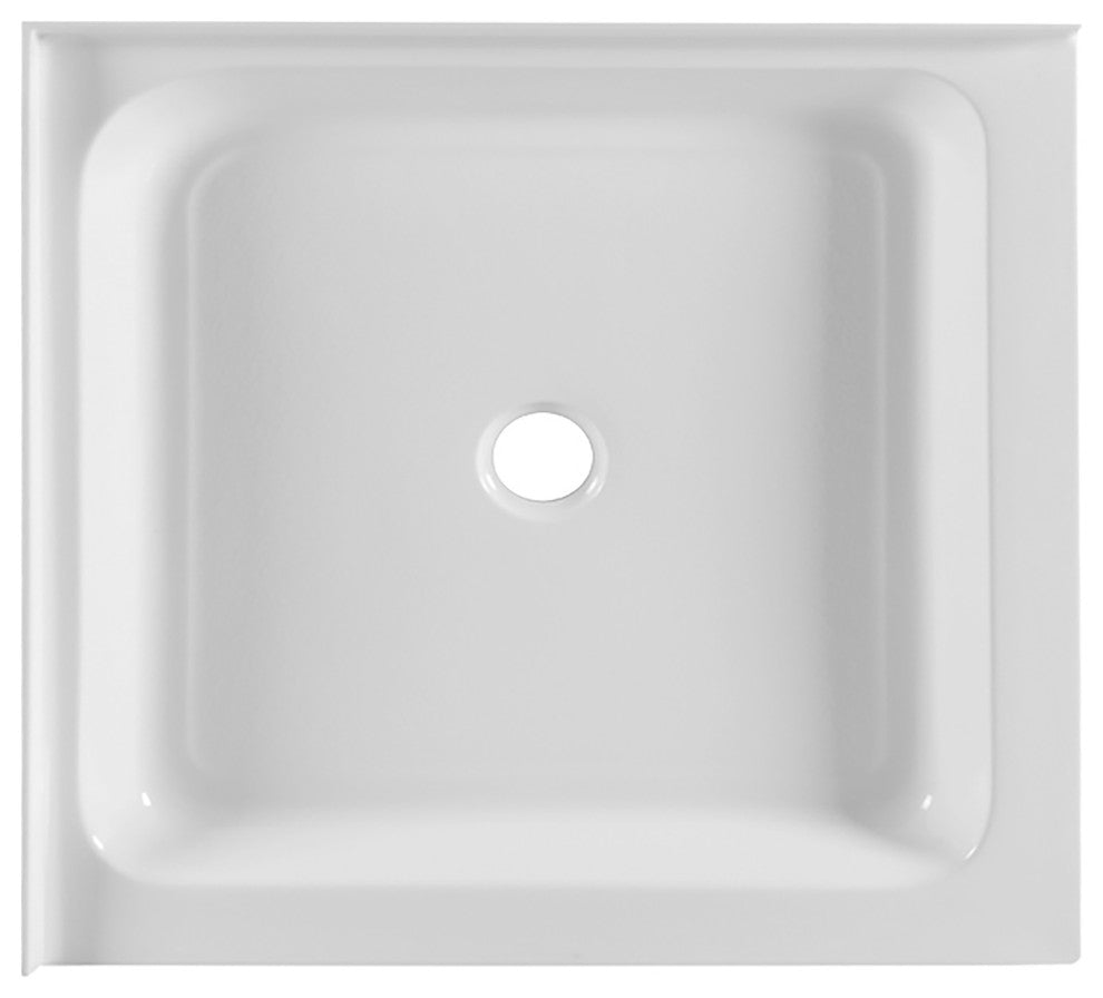 Fine Fixtures Double Threshold Acrylic Shower Base, 30 X 30, Universal