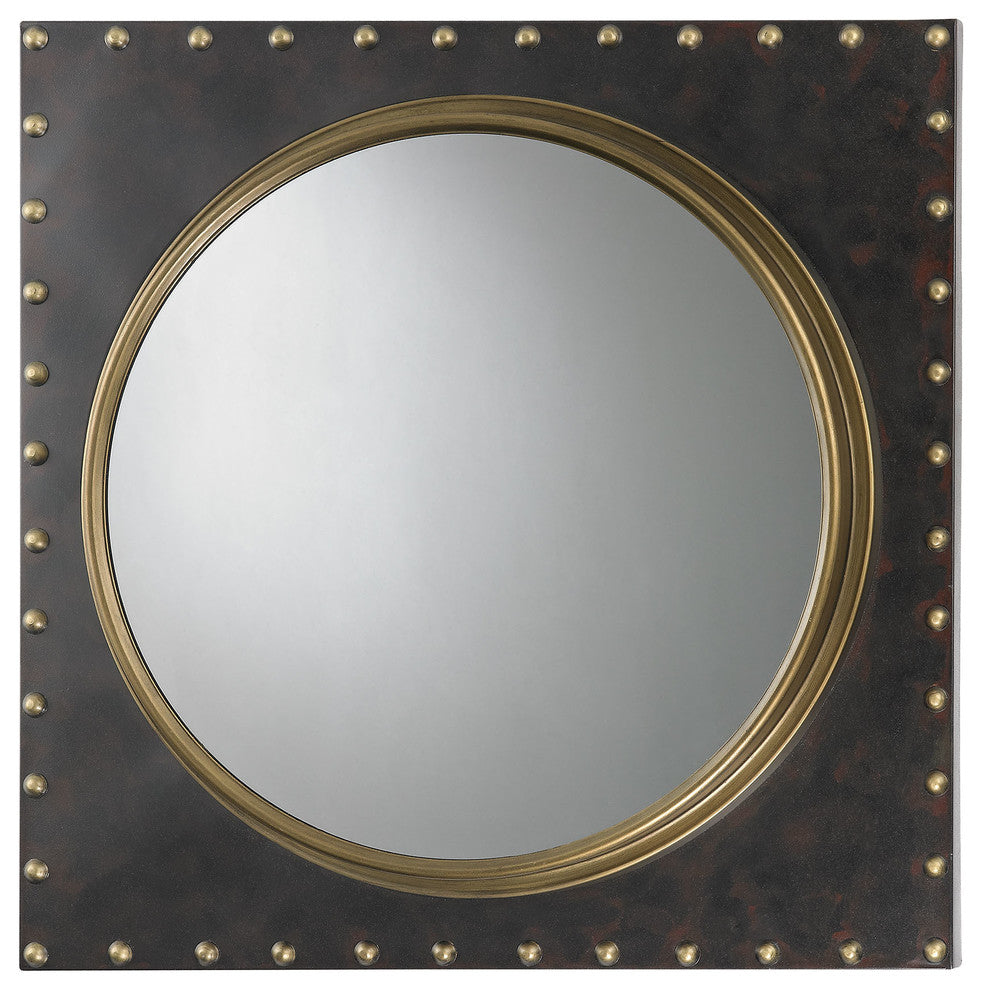 Sterling 51-004 Metal Frame Rivet Porthole Mirror