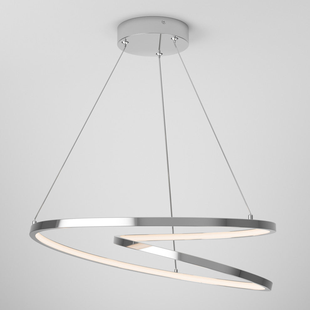 Artika Salto 19inch LED Pendant Ceiling Light, Chrome