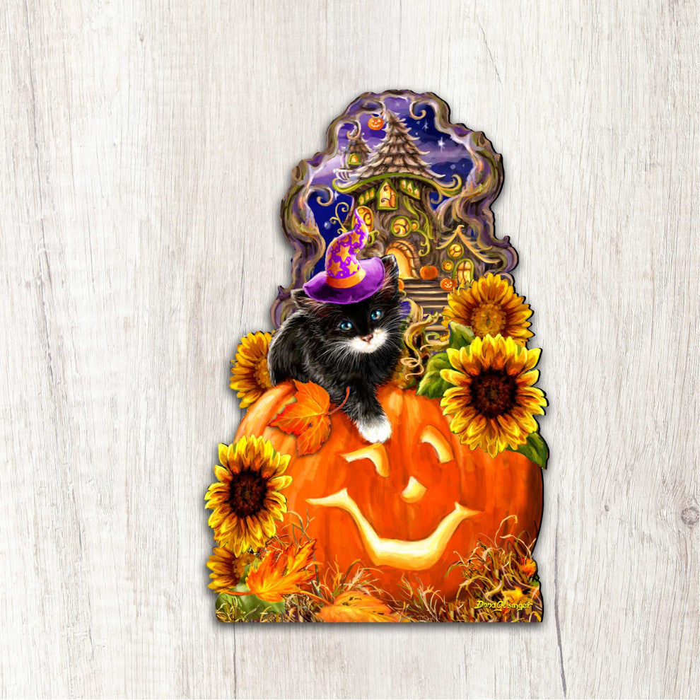Halloween Kitten Outdoor Decor Large Ornament