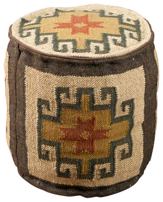 Round Kilim Pouf