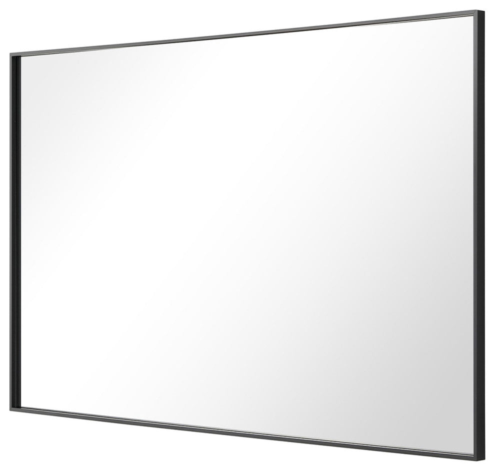 Rectangle Framed Bathroom Vanity Mirror Accent Wall Mirror, Black, 30"x36