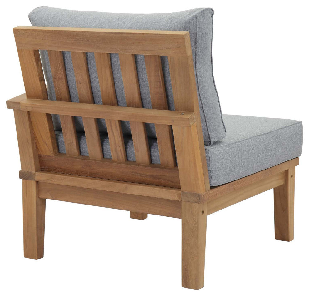 Marina Outdoor Patio Teak Right-Facing Sofa by Modway