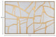 Gold Lines Canvas Wall Art With Gold Frame