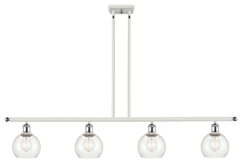 Innovations 516-4I-WPC-G122-6-LED 4 Light Island Light, White, Polished Chrome