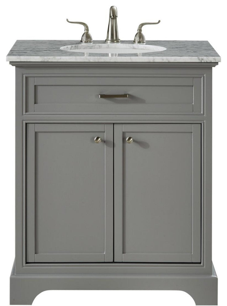30" Single Bathroom Vanity Set In Light Grey