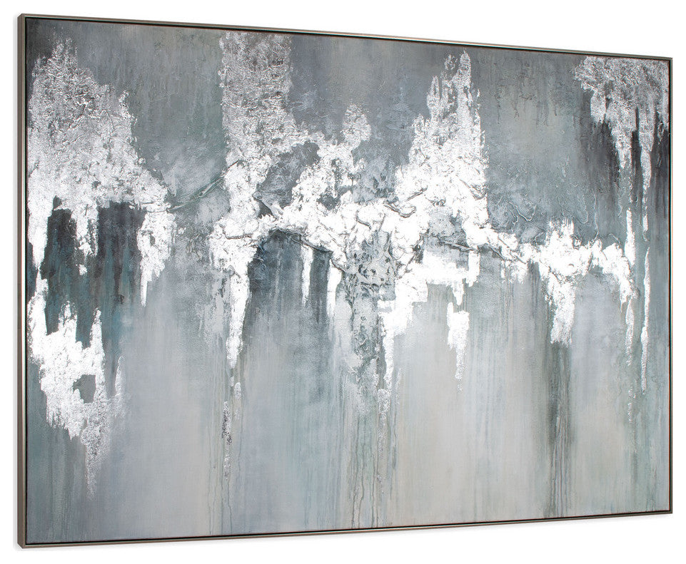 Exquisite Aquamarine, Hand Painted Canvas