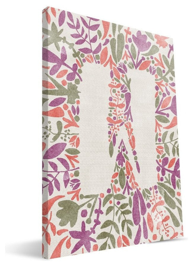 Monogram Collection "W" Canvas Print, 8"x12"