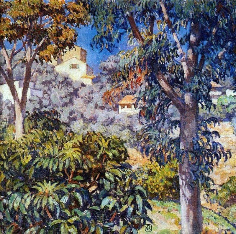 Theo Van Rysselberghe Noon Landscape, 20"x20" Gallery Wrapped Canvas Print