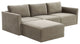 Flix Modular Velvet Sectional Sofa, Modern 4 Piece Sectional Couch Set, Beige Ta