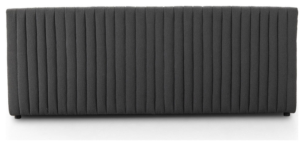 Augustine 82" Dining Bench Fiqa Boucle Charcoal