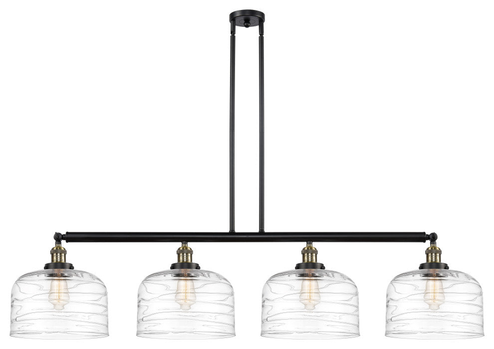 INNOVATIONS 214-BAB-G713-L-LED 4-Light Island Light Black Antique Brass