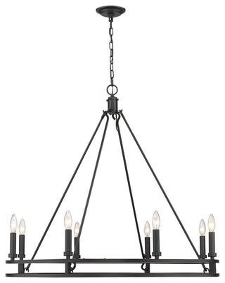 Z-Lite 4005-8 Dennison 8 Light 36"W Ring Chandelier - Matte Black