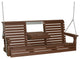 Poly Plain Porch Swing, Chestnut Brown, 5 Foot