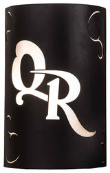 10 Wide Personalized QR Monogram Wall Sconce